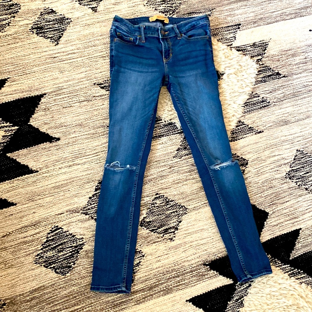 Hollister super skinny low rise jeans.